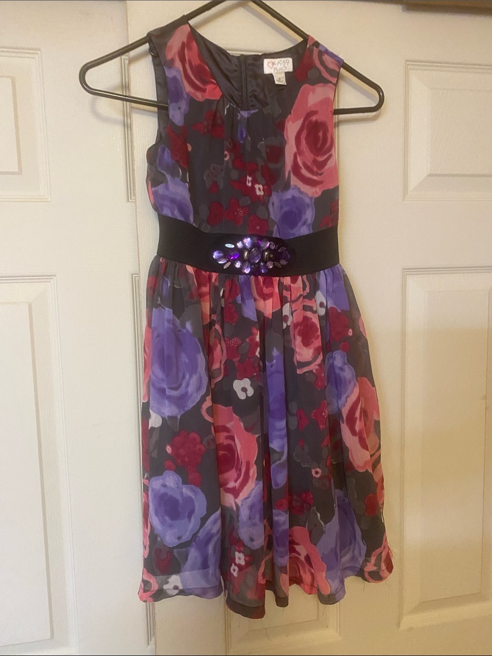 PLACE Dress Floral Party Dress with Bejeweled Enhancement